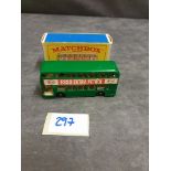 Matchbox Lesney Diecast #74b Esso Daimler Flletline Bus In Green Mint Model In A Firm E Type Box