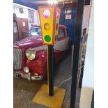 A Unique Hand Built 240v Traffic Light Post In Full Working Order 1900mm High