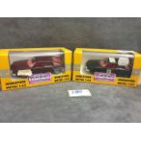 2x Boxed Norev 1974 Citroen CX2200 One In Black Advertising 1CCCR And One In Burgundy