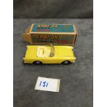 Spot-On Models By Tri-Ang Diecast #191 Sunbeam Alpine In Yellow Mint Model With A Firm Box One End