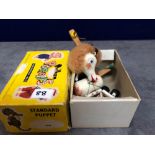 Vintage Pelham Puppets Marionette Foal With Light Brown Fuzzy Hair Strings And Crossbar In A Box.