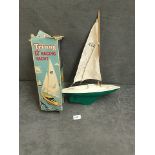 Tri-Ang 12 Racing Yacht 412 In Box One End Flap And Tabs Missing The Other Is Detached