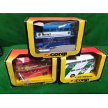 3 X Corgi Bus Models Comprising #469 Routemaster Bus Take Off From Bristol # 46932 Barratt Double