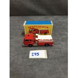 Matchbox Lesney Diecast #29c Fire Pump Truck 1966-70 Mint Model In Crisp E Type Box