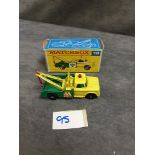 Matchbox Lesney Product Diecast #13 Mogul Dodge Wreck Truck With Yellow Cab, Green Body And Red