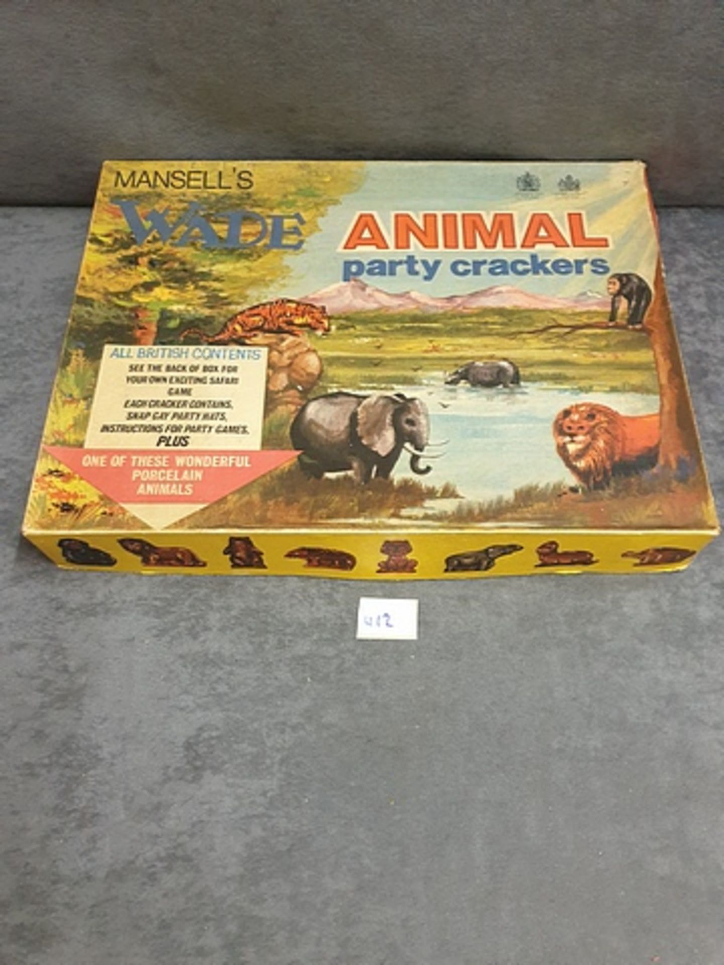Vintage Boxed Mansell's Wade 8 Crepe Animal Party Crackers