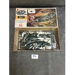 Hasegawa 1/72 Scale Series #JS-093 Thunderbolt Razor Back P/47D On Sprues With Instructions In Box