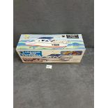 Vintage Battery Operated Remoted Control High Speed Boat Victoria In Original Box Made In Hong Kong