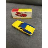 Dinky #218 Lotus Europa In Yellow With A Blue Roof Mint Model But Does Have A Factory Rub On Wing In