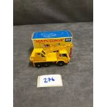 Matchbox Lesney Diecast #63c Dodge Crane Truck In Yellow In A Crisp F Type Box 1968-1970