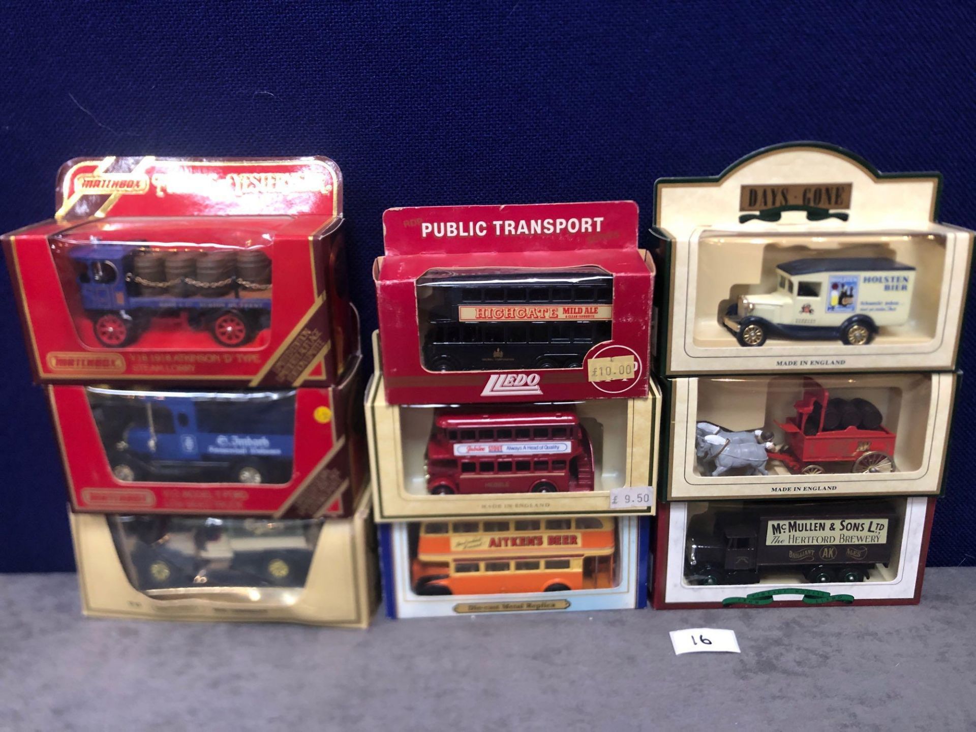 9x Diecast Vehicles All Advertising Alcohol With Individual Boxes