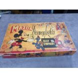 Vintage Boxed Mazda Disney Lights Silly Symphony Christmas Xmas Disney 16 Lamp Set Mickey Mouse  The