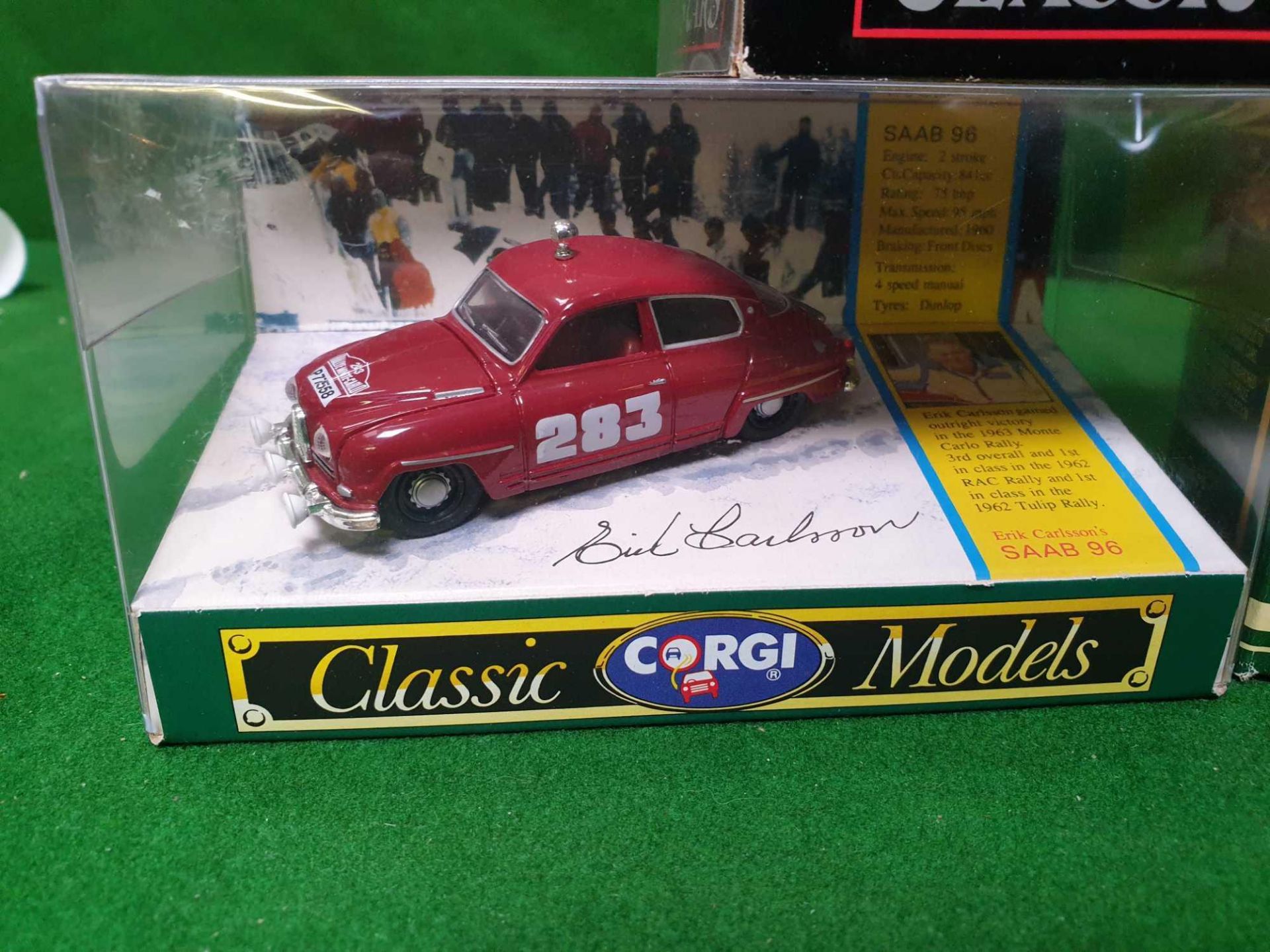 A Set Of 3 X Corgi Models Comprising Of #D7121 Corgi D712/1 Saab 96 1963 Monte Carlo Rally #C701-1 - Image 3 of 4