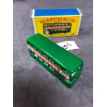 Matchbox Lesney #74 ESSO Extra Petrol Daimler Bus With White Interior Rarer Green Model Mint Model