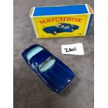 Matchbox Lesney #14d Iso Grifo Dark Metallic Blue (Blue Interior) Mint Lovely Model With A Firm Type