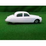 Corgi # 208, Jaguar 2.4 Litre Saloon White Silver Details. Smooth Hubs 1957 - 1960 Unboxed Great