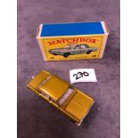 Matchbox Lesney #36c Opel Diplomat Metallic Gold/Silver - Silver Engine Mint In Firm Type E Box