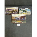 3x Revell 1/72 Scale Boxed Model Kits Loose With Instructions Comprising Of #H-656 Boeing P-26A #H-