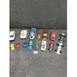 15x various played with diecast cars Dinky Corgi Matchbox includingSpetrum Persuit Vehicle Maximum