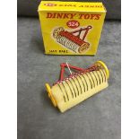 Dinky #324 Hay Rake Virtually Mint In A Firm Excellent Box 1954-1964 Red, With Yellow Wheels