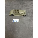 Dinky #38c Lagonda Sports Coupe In Light Grey With Darker Grey Seats Unboxed Excellent Model 1947-