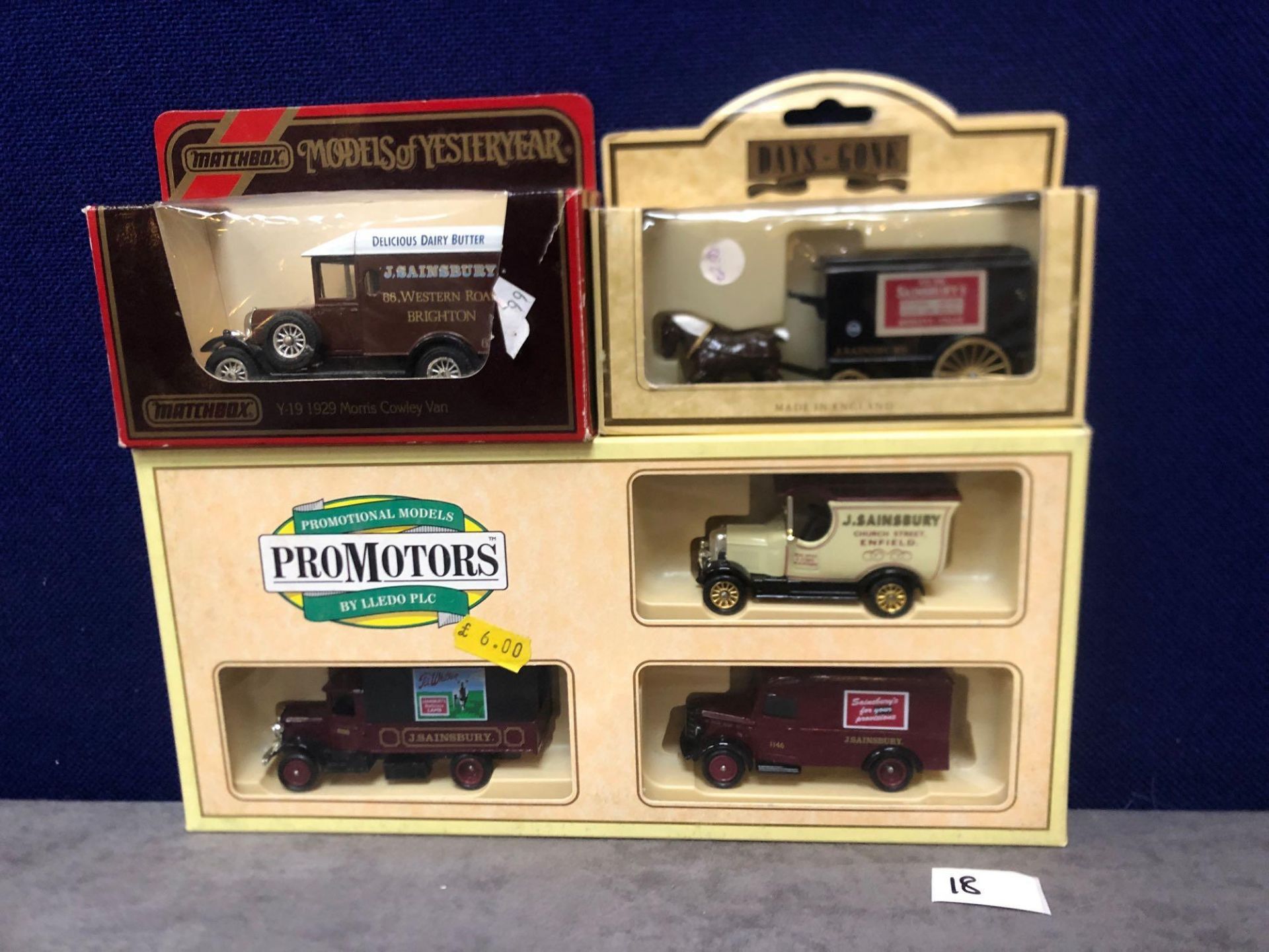 1x Pro Movers Set And 2x Individual Sainsbury's Diecast Vehicles In Own Boxes