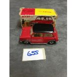 Dinky #183 Morris Mini Minor Automatic Red/Black - Spun Hubs Excellent/Nr Mint Model In Firm Box (