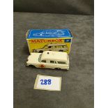 Matchbox Lesney Diecast #3c Mercedes Ambulance Mint Model In A Crisp In F Type Box Some Pencil