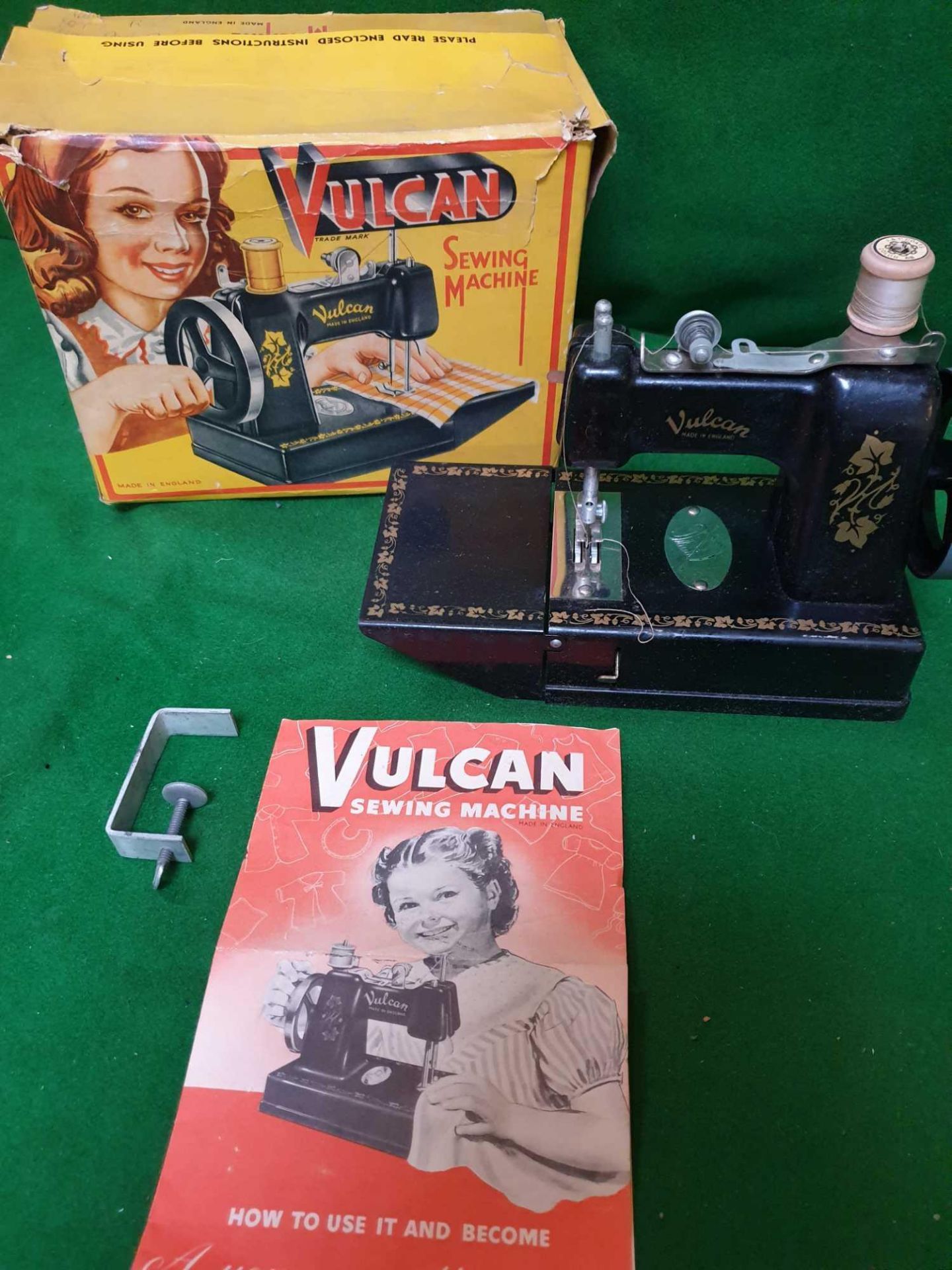3 X Vintage Craft Toys Comprising Of A Vulcan England Sewing Machine A Berwick Toy (England) Six - Image 6 of 6