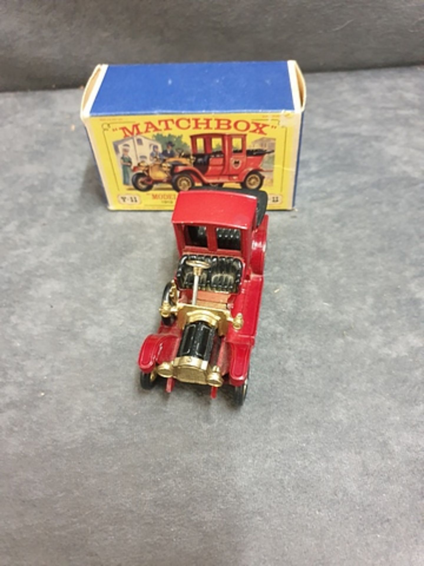 Matchbox Models Of Yesteryear #Y-11 1912 Packard Landaulet Painted A Dark Red With A Black Bonnet - Image 2 of 2