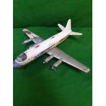 Schuco, Elektro Radiant 5600 BOAC aircraft, tinplate with plastic engines and propellors, cream