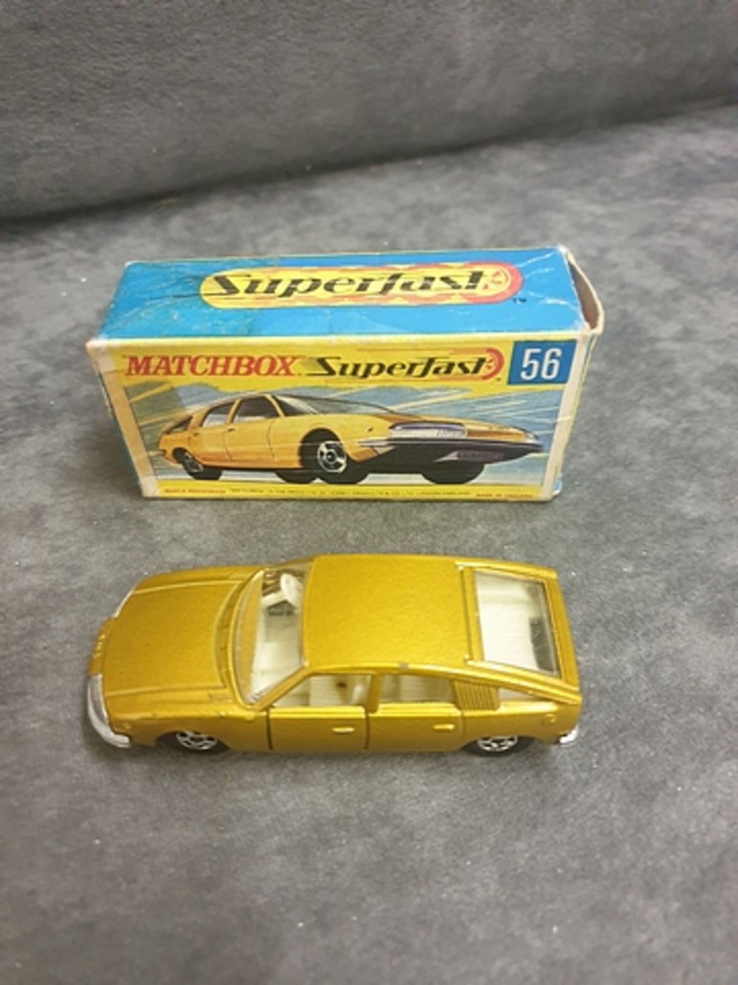 3x Matchbox Superfast Diecast Cars #56 2x Gold In Boxes One With End Flap Missing 1x Orange In - Image 4 of 4