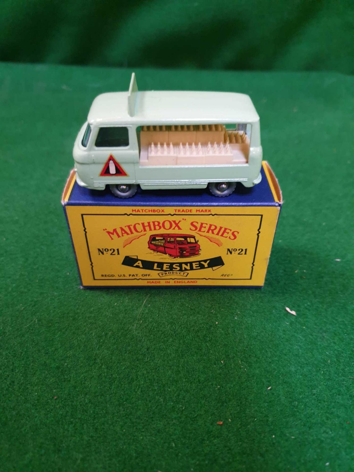 Matchbox Lesney #21c Milk Delivery Truck New Model Cgreen Wheels C Box Rarer Model Firm Box 1961-