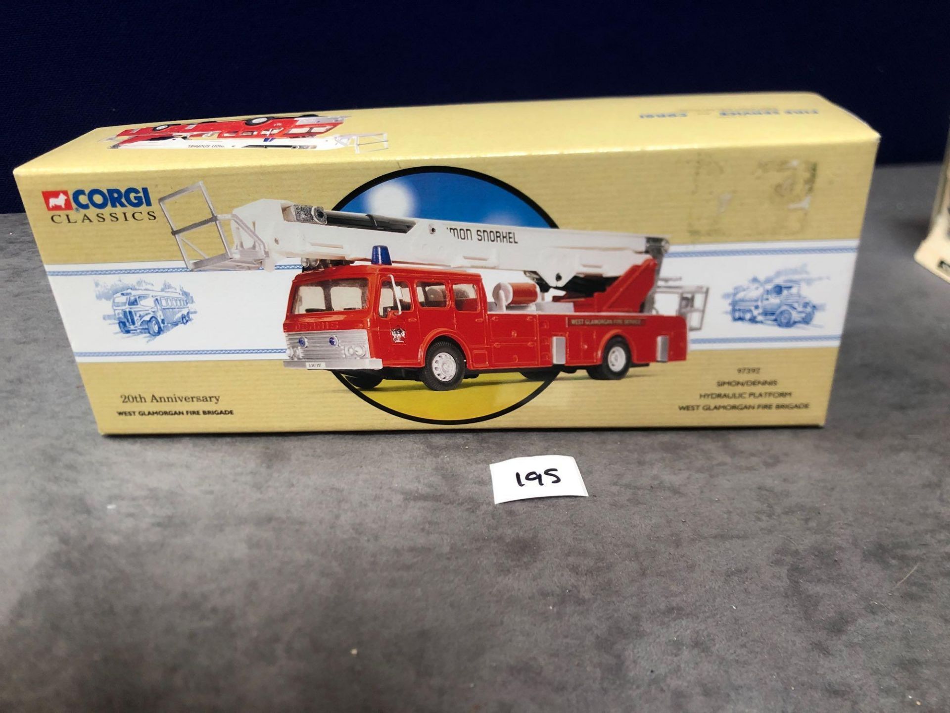 Corgi Classics # 97392 Simon/Dennis Hydraulic Platform West Glamorgan Fire Brigade In Box Limited