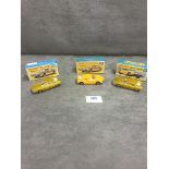 3x Matchbox Superfast Diecast Cars #56 2x Gold In Boxes One With End Flap Missing 1x Orange In