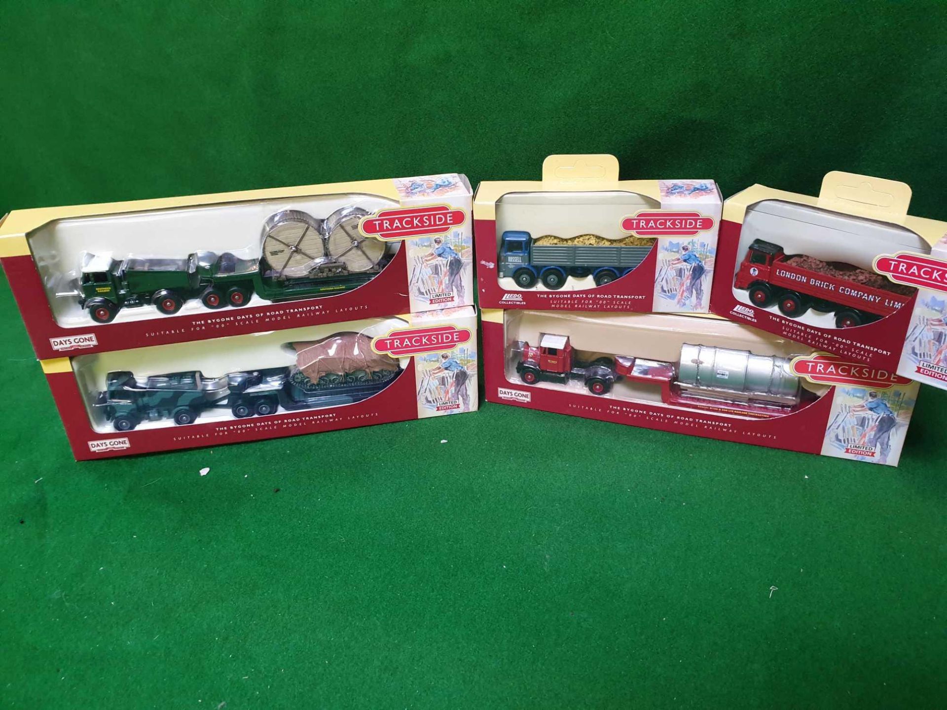 Set Of 5 X Diecast Models Lledo Trackside Comprising Of #DG123002AEC Mammoth Ballast Box With Draw