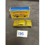 Matchbox A Lesney Product Diecast #36 Opel Diplomat In Gold Mint Model With Firm Box No End Flap