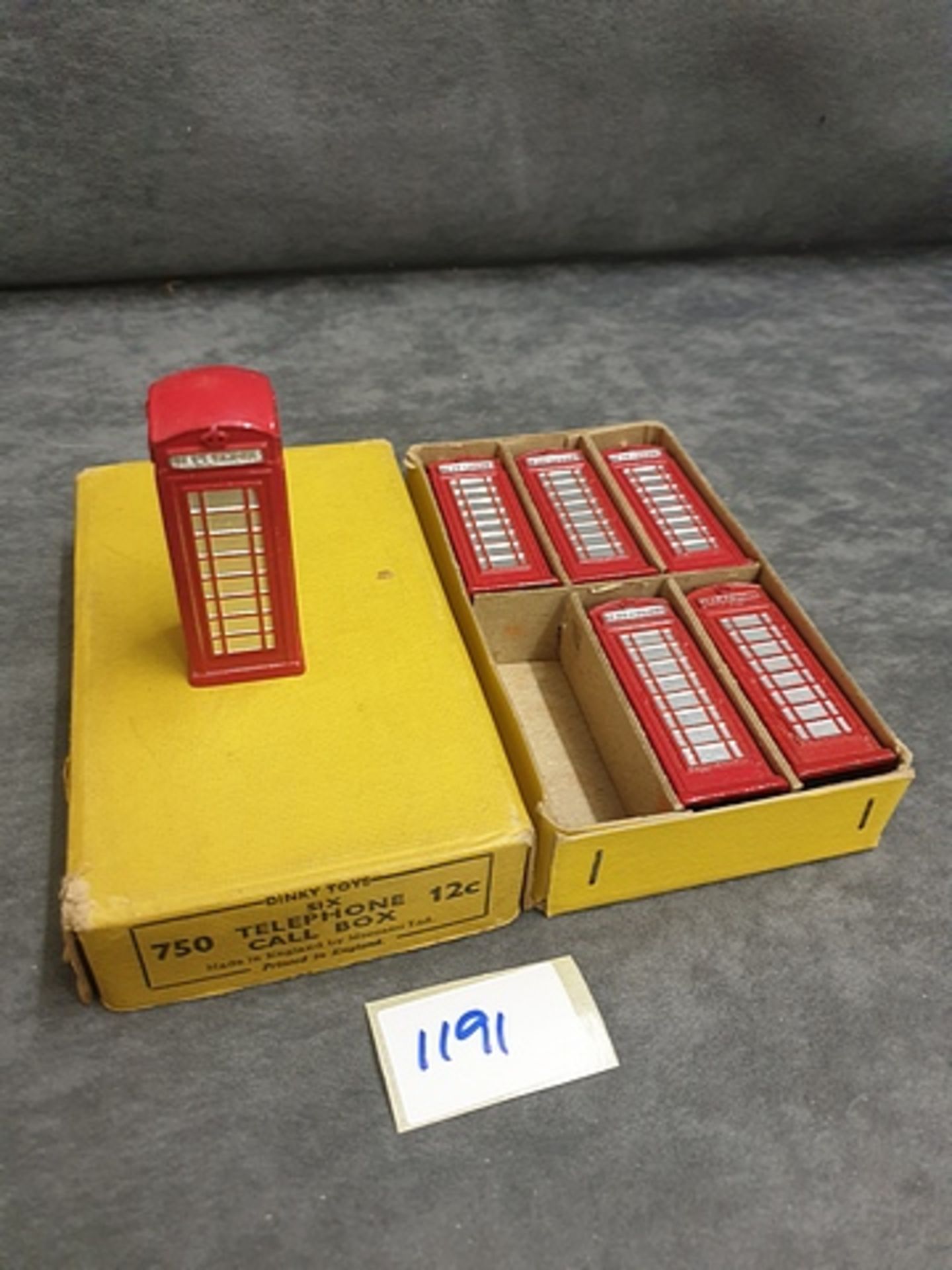 Shop Stock A Set Of 6 Dinky #750 Telephone Call Box In Box - Image 3 of 3