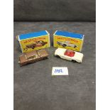 2x Matchbox A Lesney Product Cars Comprising Of #25 Ford Cortina In Light Brown With A Excellent