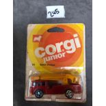 Corgi Junior #29 "Simon Snorkel Fire Engine Mint On Fair Bubble Card