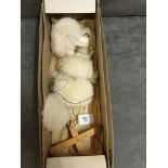 Vintage Pelham Puppets White Poodle With Strings And Crossbar In The Box.