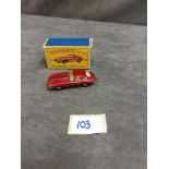 Matchbox Lesney Product Diecast #32b E Type Jaguar In Metallic Red With A Crisp D Type Box 1962-