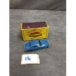 Matchbox Moko Lesney Diecast #65 3.4 Ltr Jaguar In Blue Mint Model With Excellent Firm B Type Box