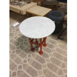 Essen Side Table Marble And Cast Iron Base Red The Essen Is A Vintage Industrial Inspired Scaffold