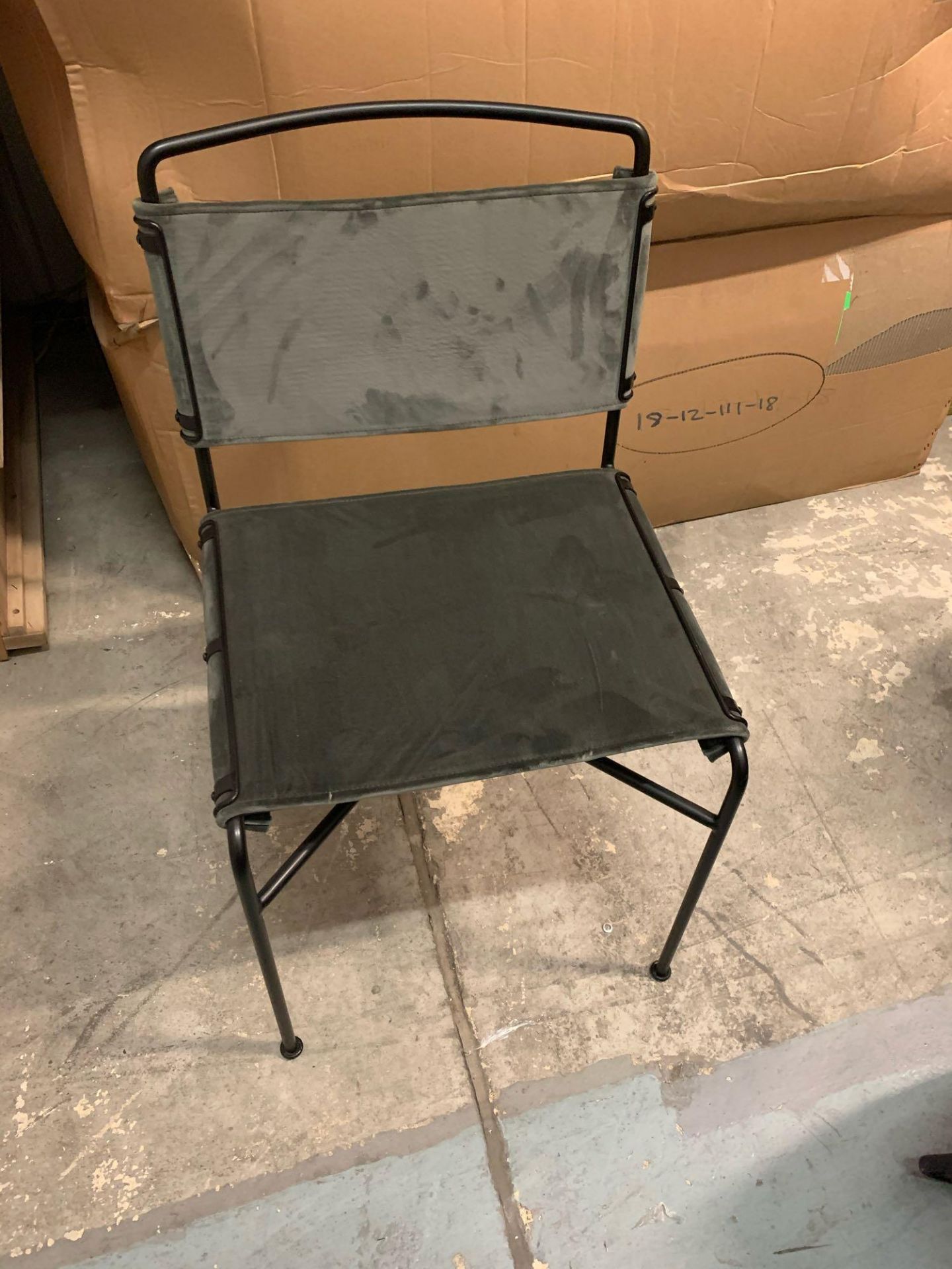 Grey Campaign Chair
