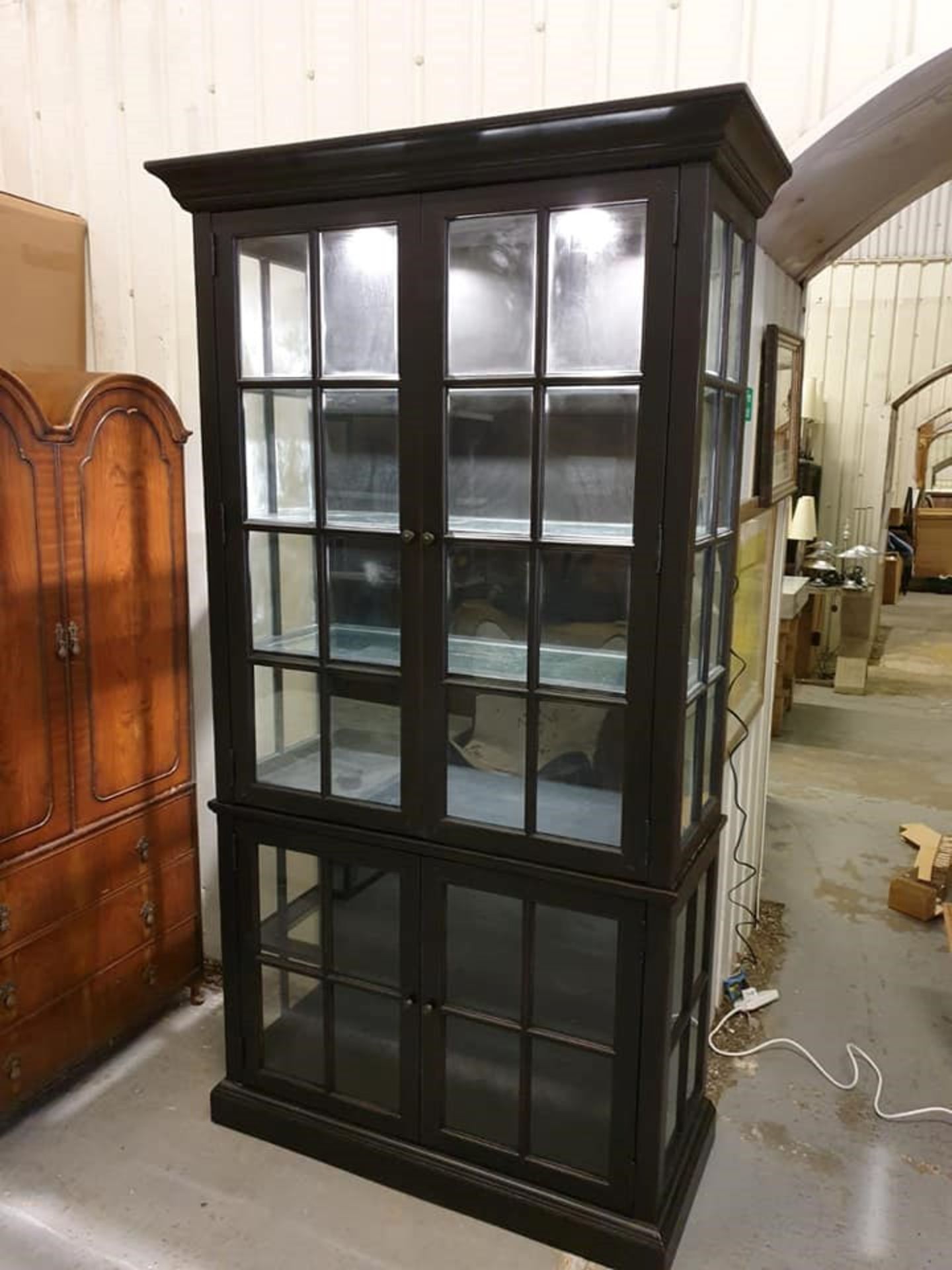 Waltham Display Cabinet / Bookcase Reminiscent Of A Vintage English Phone Booth The Beautifully