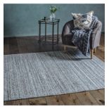 Castillo rug Silver 1200 x 1700mm This luxurious handwoven tonal rug features a short loop pile