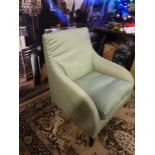 **Clearance** A Pair of Green upholstered designer inspired armchair a super comfortable modern