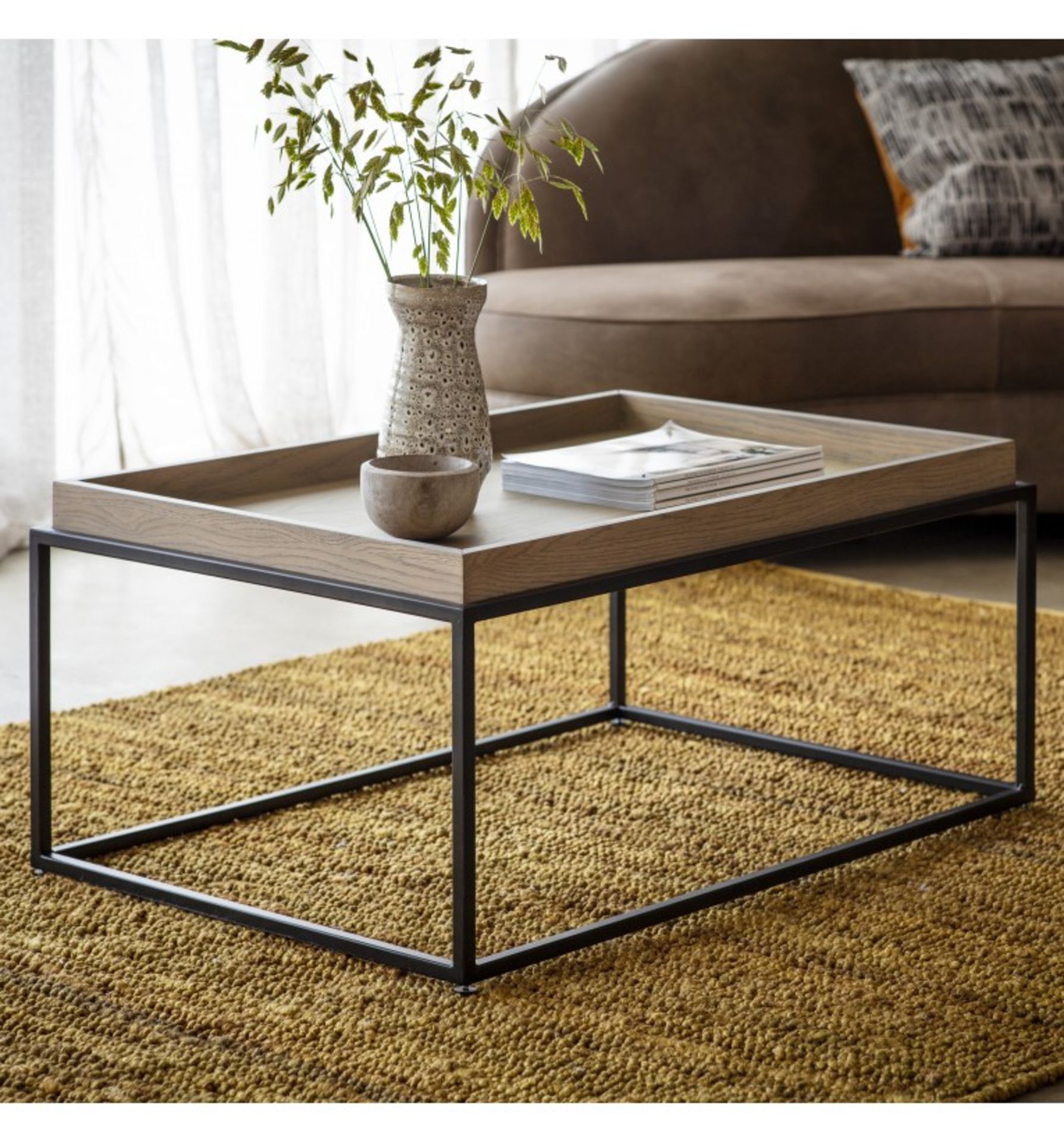 Forden Tray Coffee Table Grey W900 x D600 x H400mm