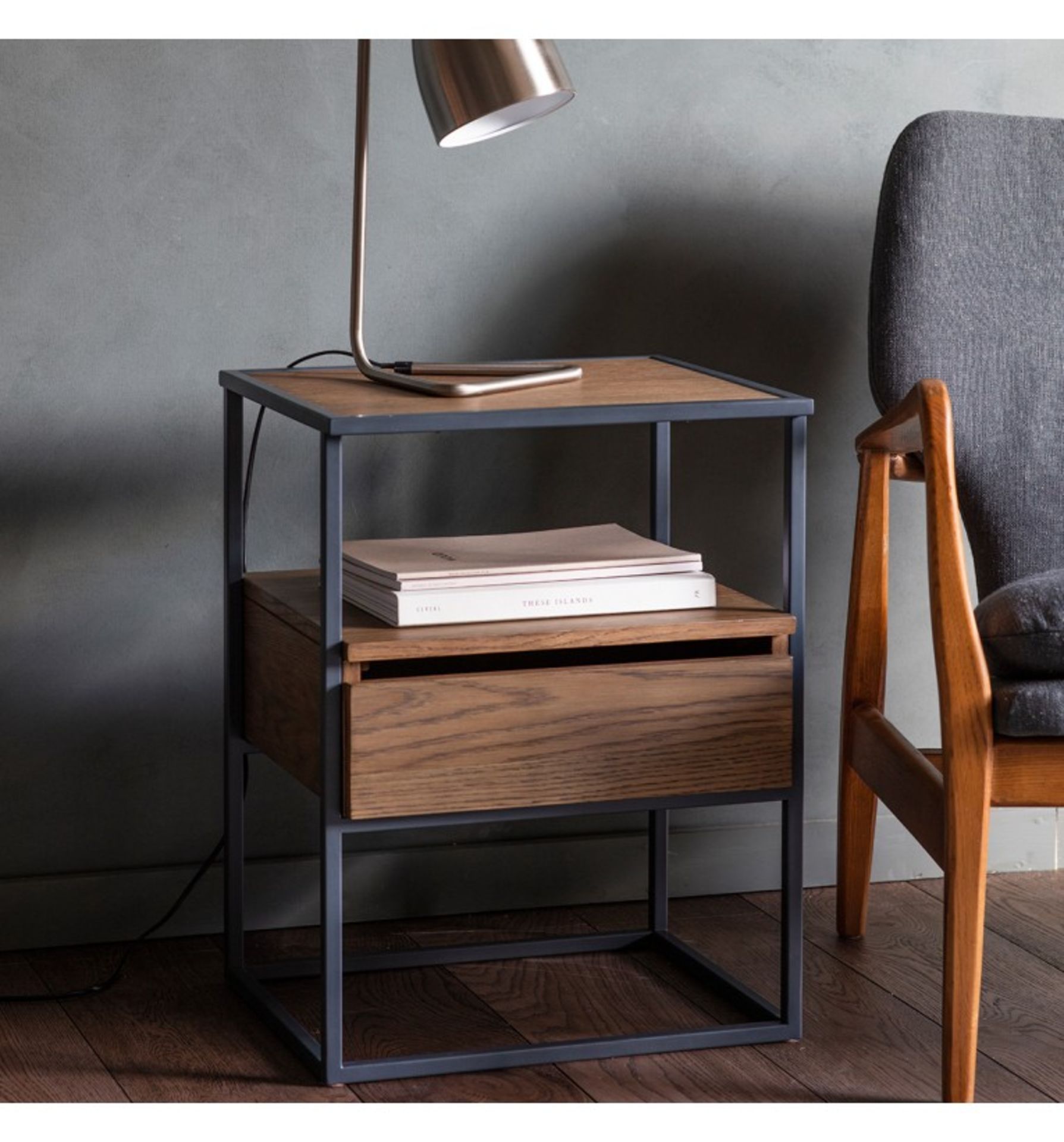 A Pair of Balham Smoked Side Tables This fabulous solid oak side table will add a sense of